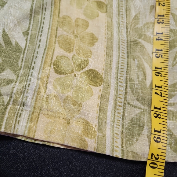 Tommy Bahama men's XL button up collar yellow green camp shirt - Picture 9 of 11